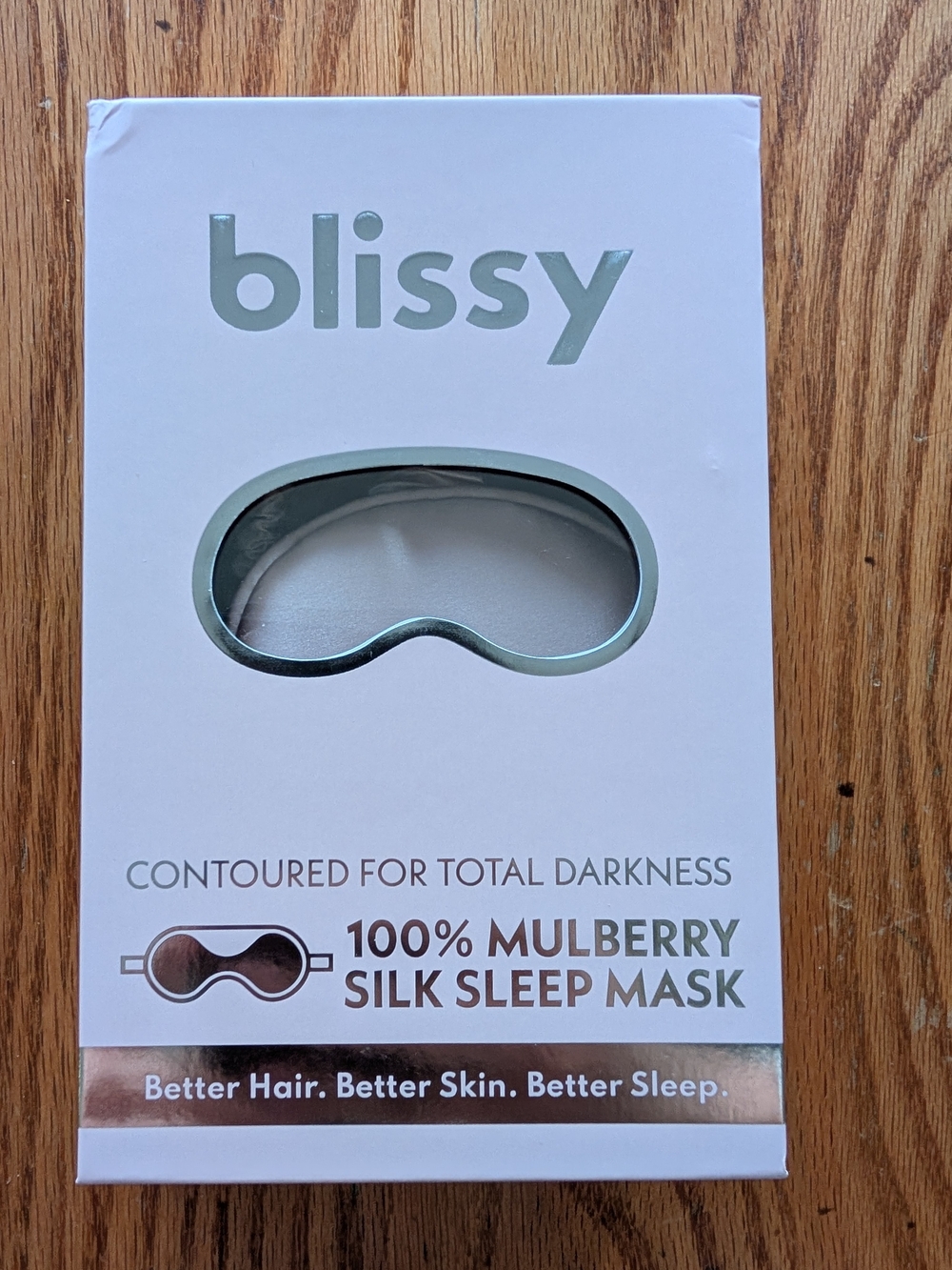 Blissy 100% Mulberry Silk Contoured Sleep Mask - Pale Pink